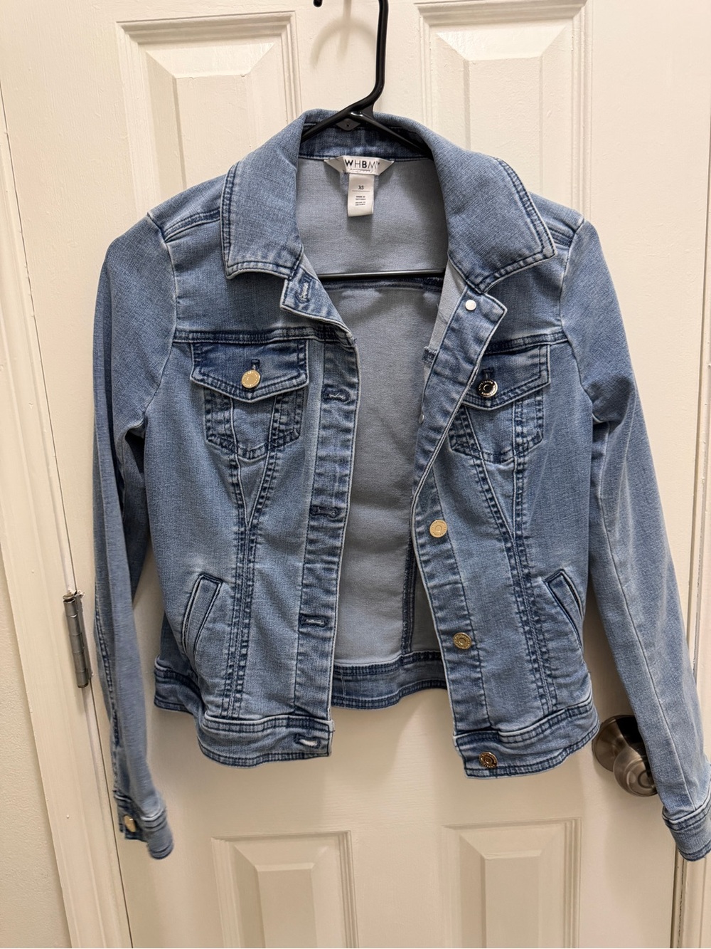 White House Black Market Light Wash Denim Jean Jacket - Women's